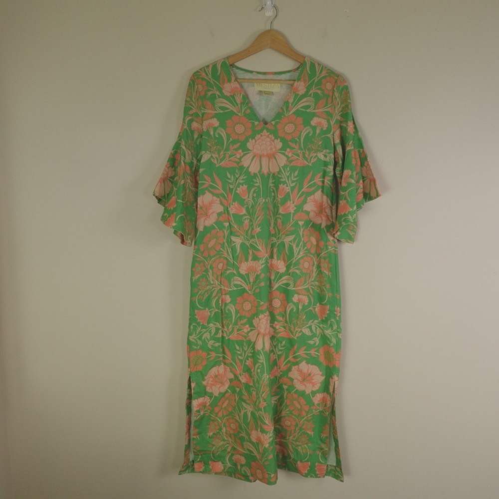 Mestiza Dress Linen Blend‎ Caftan Midi